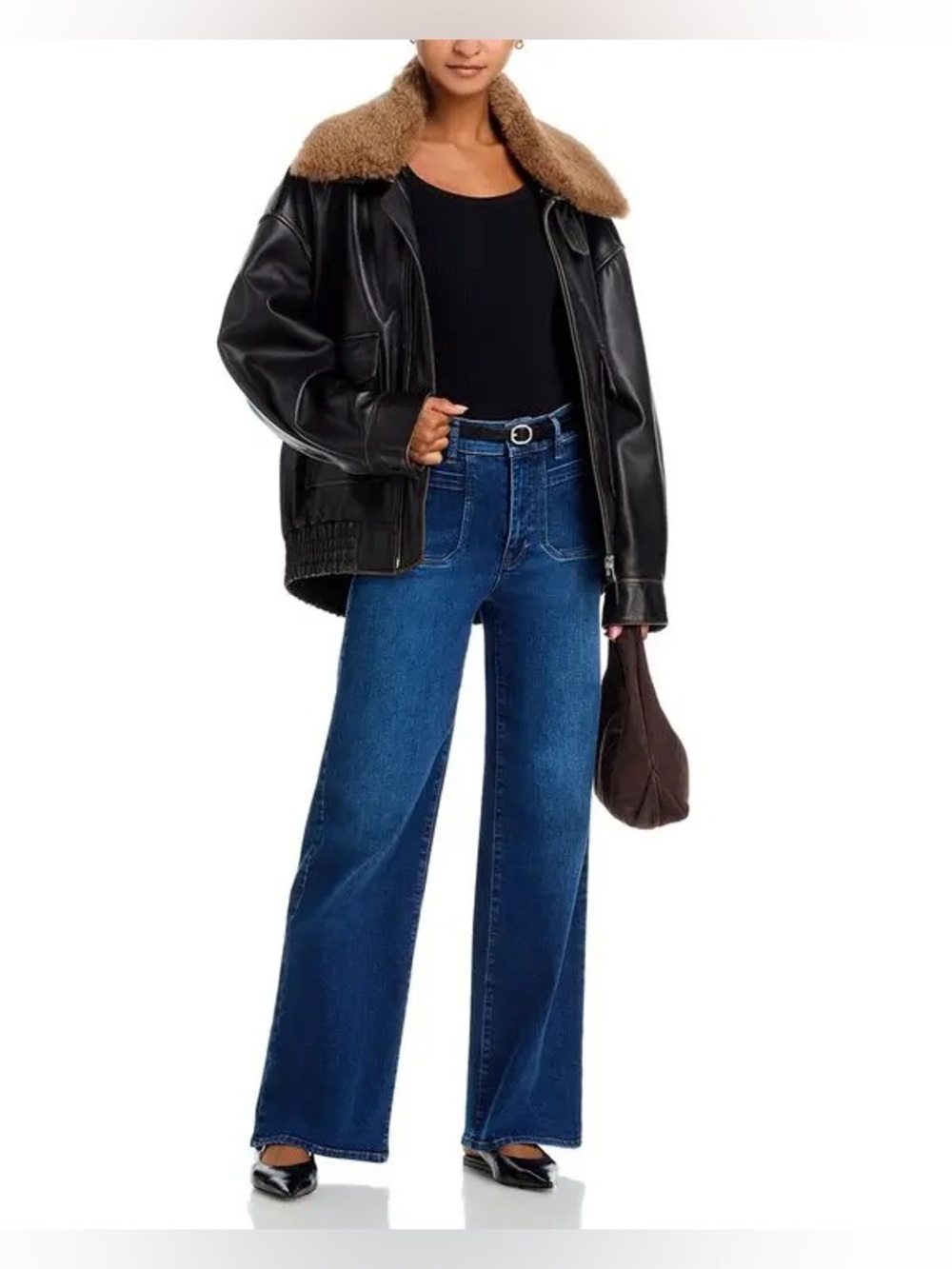 FRAME Le Slim Palazzo High-Rise Wide-Leg Jeans 32 NWT